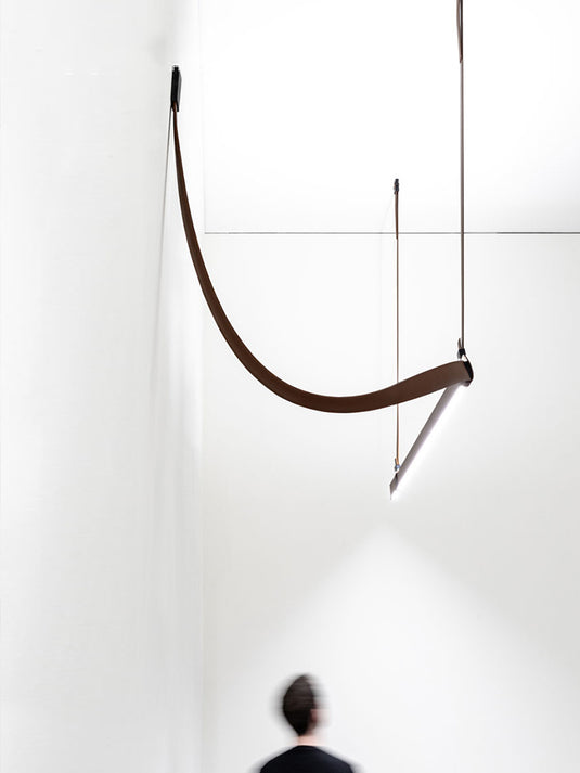 Italian Minimalist Line Leather Lamp