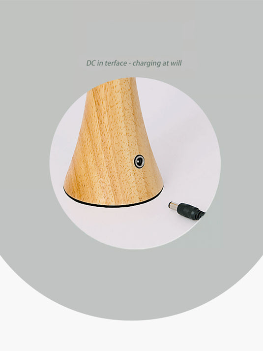 Rechargeable Wood Color Creative Small Desk Lamp