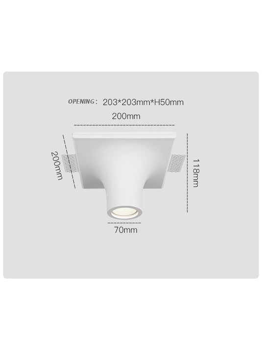 Frameless Embedded Water Drop Plaster Spotlight（Pre-installed styles without borders）