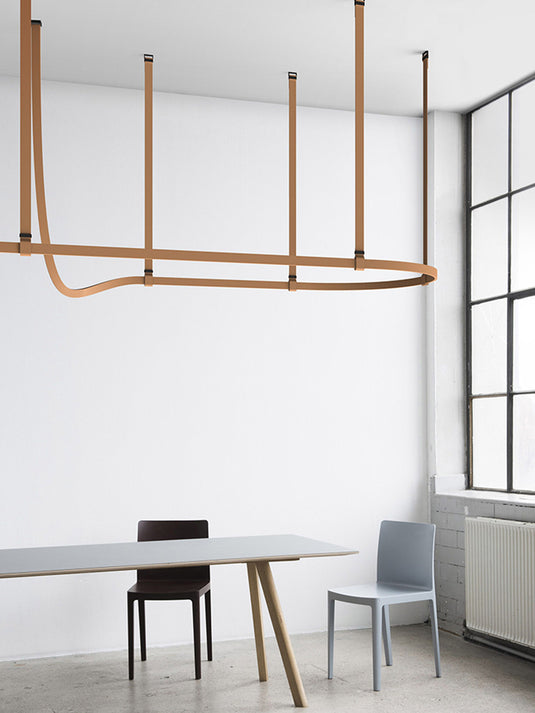 Italian Minimalist Line Leather Lamp