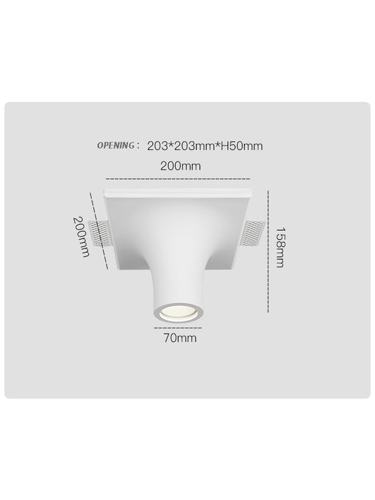 Frameless Embedded Water Drop Plaster Spotlight（Pre-installed styles without borders）