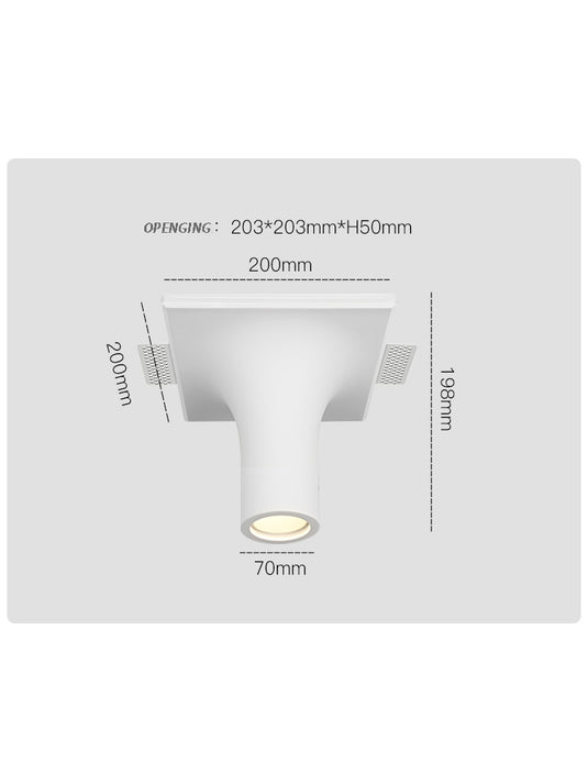 Frameless Embedded Water Drop Plaster Spotlight（Pre-installed styles without borders）