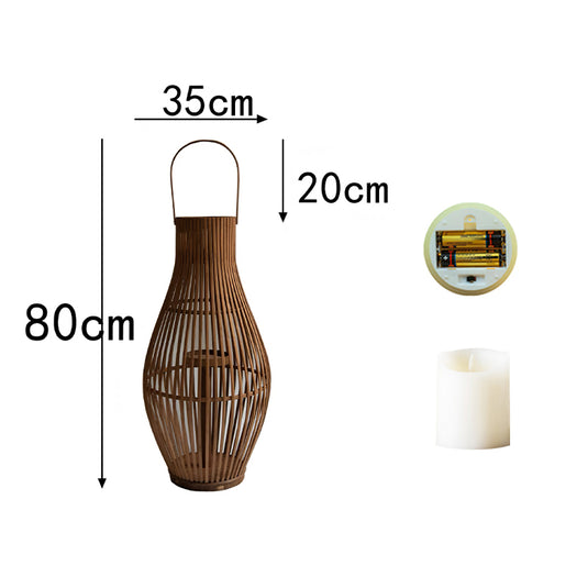 Retro Floor-standing Bamboo Lantern